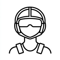 Obraz premium 3D icon symbolizing an aviator pilot involved in aviation and aircraft operations.