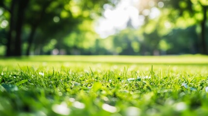Fototapeta premium In the spring, a vibrant grass spread out, green, full of vitality of life. Full of spring warmth and hope, let people feel the recovery and beauty of nature.
