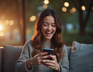 young woman with mobile phone
