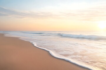 Fototapeta premium Serene Sunrise Beach Scene