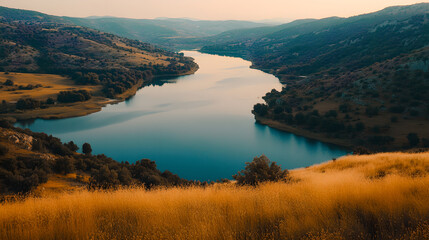 Obraz premium Quiet Lake among the Hills