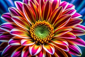 Macro Bold Flower Zebra Stripe Design Poster Background