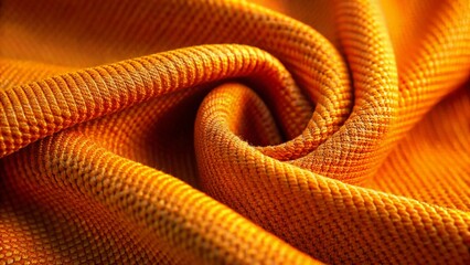 Macro Orange Fabric Texture: Soft Natural Light, Bold Design, Detailed Close-Up