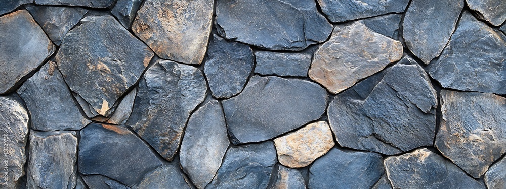 Poster High resolution image of rugged stone surface with mixed hues and organic textures : Generative AI