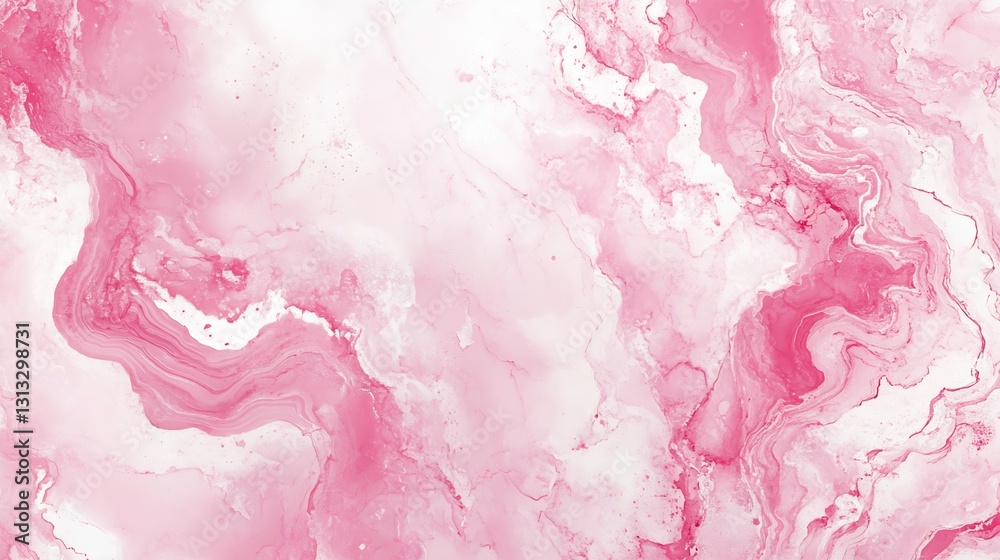 Fototapete Elegant pink marble texture with flowing patterns ideal for backgrounds and artistic use : Generative AI
