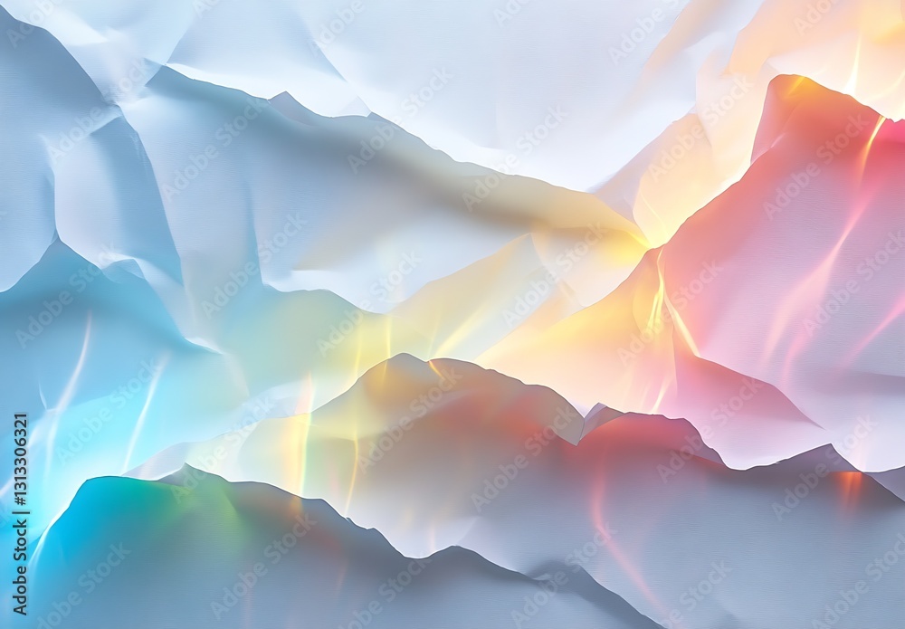 Poster Abstract colorful crumpled paper texture ideal for background design or artistic projects : Generative AI