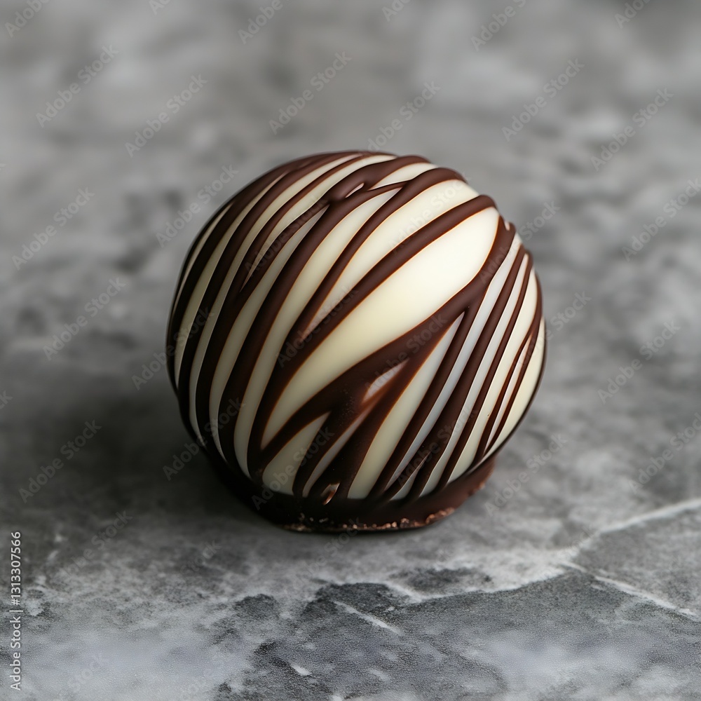 Poster gorgeous swirl chocolate truffle highlighting exquisite detailing and a delightful taste experience 