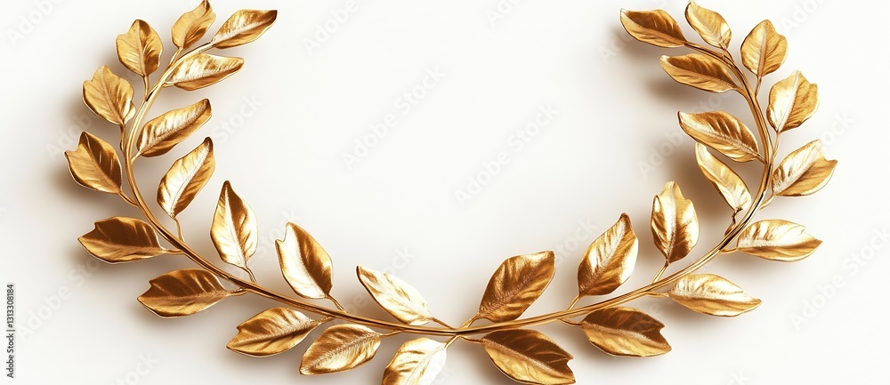 Aufkleber intricate golden laurel wreath design symbolizing victory and achievement with a luxurious and inspi