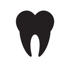 Tooth icon vector illustration. Teeth icon. Tooth shape symbol vector icon