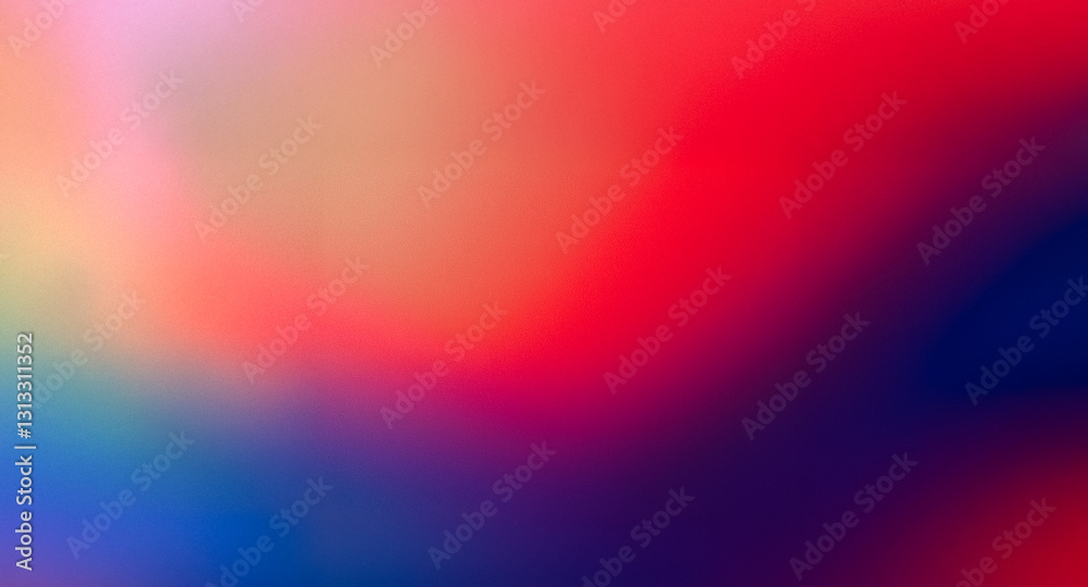 Aufkleber Abstract background featuring a soft, blurred gradient of vibrant colors blending seamlessly.  It creates a smooth, flowing visual effect with a dynamic color transition.