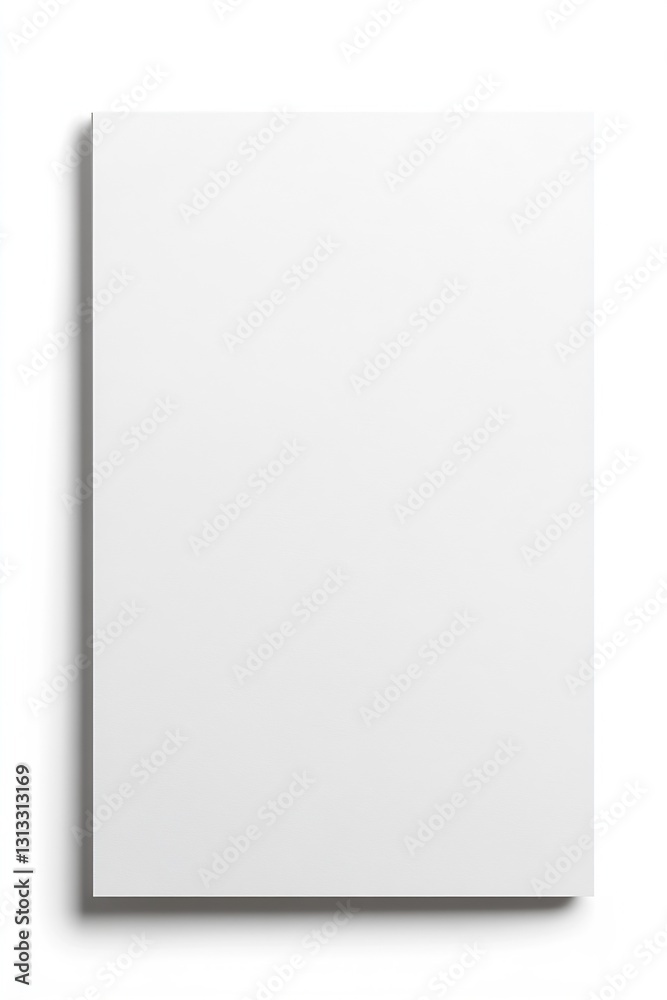 Aufkleber minimalist white sheet of paper isolated on clean background showcasing simplicity and elegance : ge