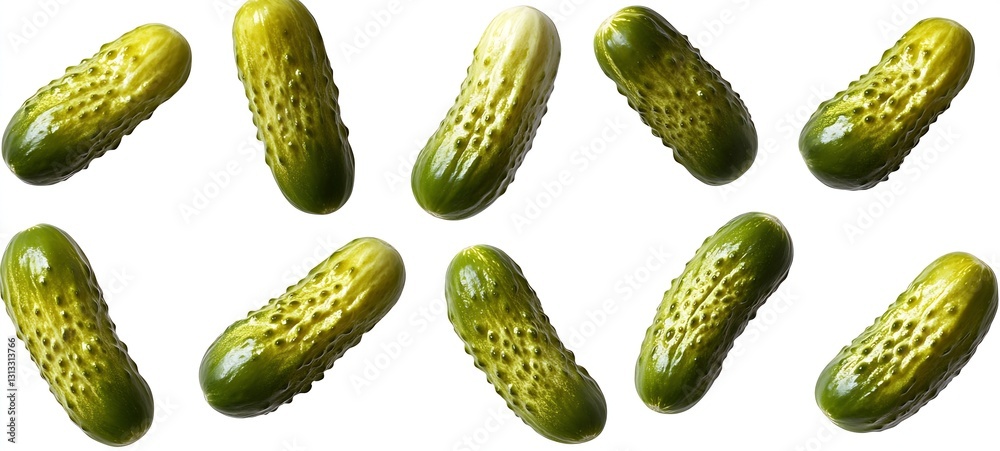 Poster Fresh and Crisp Cucumbers Placed Artistically for a Healthy Food Perspective on Tables : Generative AI