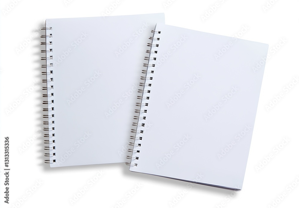 Aufkleber blank spiral notebooks on a white background perfect for creative writing and sketching ideas : gene