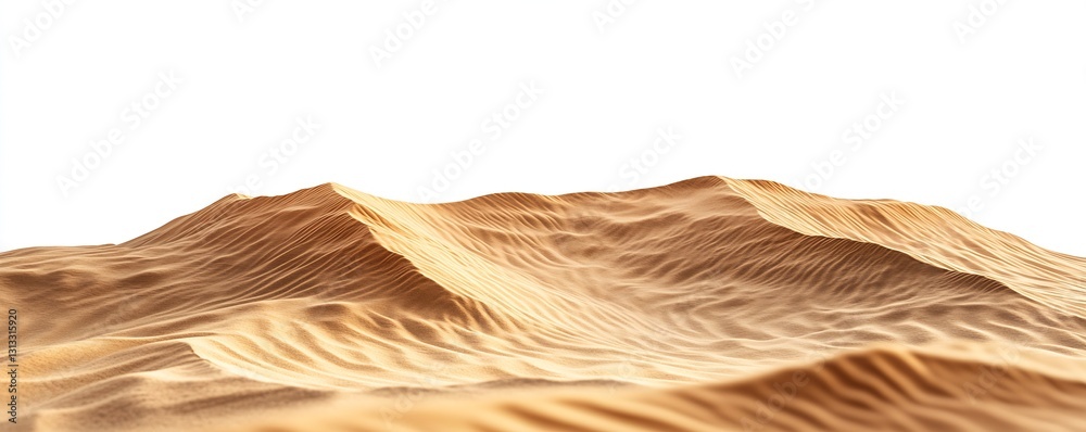 Aufkleber golden sand dunes undulating smoothly against a stark white backdrop capturing vast landscapes : gen
