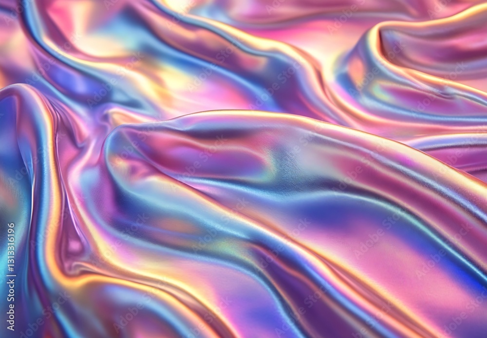 Poster glistening colorful silk fabric creating an elegant and dynamic texture for design and art : generat