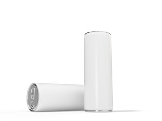 3D realistic aluminum slim can beverage products packaging container. For presentation branding juice, beer, energy, cola, soda, coffee, cocktail can mockup blank template isolated on background