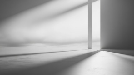 Obraz premium Minimalist Interior with Light and Shadows Creating Artistic Ambiance