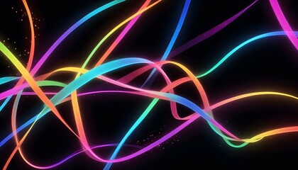 neon, abstract, colorful, glowing, lines, light, vibrant, futuristic, digital, energy, dynamic, motion, electric, spectrum, illuminated, fluid, movement, artistic, modern, radiant, bright, luminescent