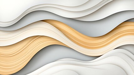 Abstract Beige White and Grey Wave Background Modern Elegant Swirling Pattern Design