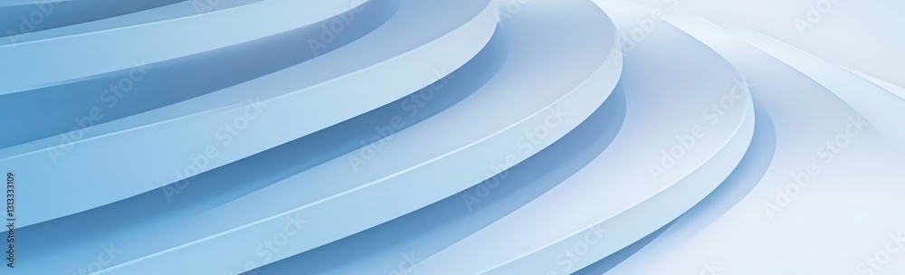 Poster abstract wavy layers in soft blue tones creating a modern background with smooth curves ideal for pr