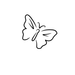 butterfly line logo design