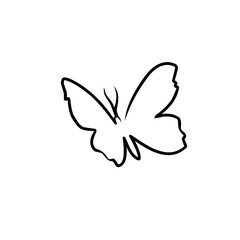 butterfly line logo design