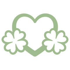 Fototapeta premium Heart with Shamrocks