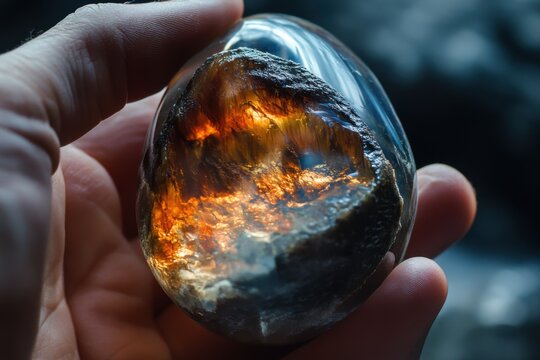 The formation of a fossil in real-time, showing mineral replacement of organic material, theoretical time-lapse geological