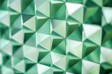 Obraz premium Modern Geometric Design in Green and White with Soft Lighting