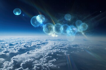 The formation of ozone from oxygen molecules showing atmospheric chemistry and theoretical stratosphere
