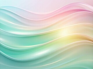 Obraz premium Pastel Wavy Lines Background with Copy Space - Abstract Design Texture