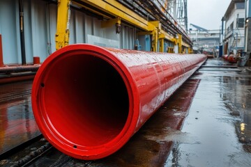 Firefighting water pipe on ship