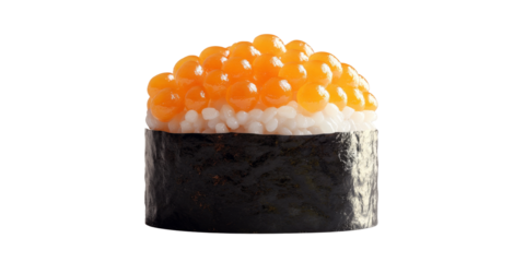 Sushi Roll or Single in a white background for cutout PNG suitable for making food menu or ads in social media