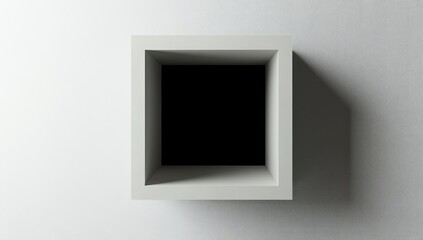 Empty recessed wall niche