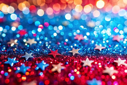 Sparkling Labor Day Glitter Panoramic Background for Design