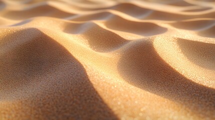 Obraz premium Close up view of gently curved desert sand dunes formations