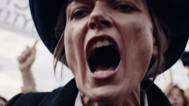 Suffragettes protesting for voting rights