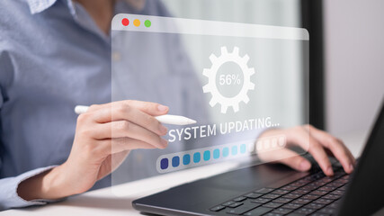 Software system update technology install web digital cyberspace upgrade computer concept