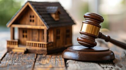 Scales of justice and judge's gavel on the lawyer's desk office
