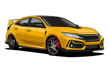 Sport car sedan vector illustration