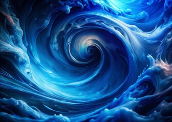 Unveiling a Mysterious Blue Ocean Depth: Abstract Stock Photo