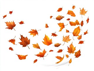 Autumn Leaves Falling in a Whirlwind
