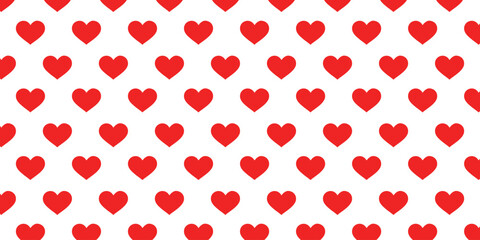 Red heart seamless pattern vector