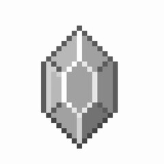 Fototapeta premium gray crystal in pixel art