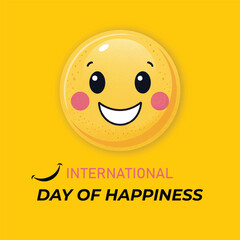happy international day of happiness poster background