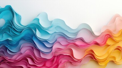 Vibrant Colorful Abstract Background with Flowing Wavy Lines and Shapes