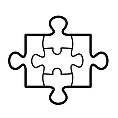puzzle piece vector: minimalist jigsaw graphic design and problem-solving illustration for strategic thinking and education