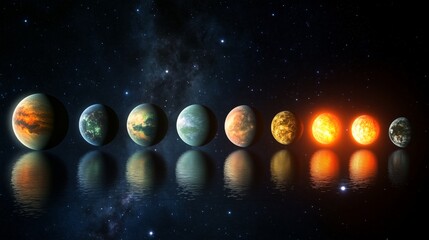 The magnificent scenery of the planetary universe