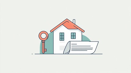 Homeownership Icons and Mortgage Details for Financial Planning Success