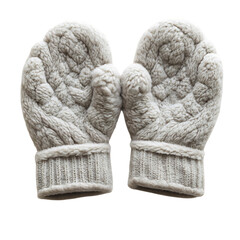 A Pair of White Gloves Isolated on Transparent Background